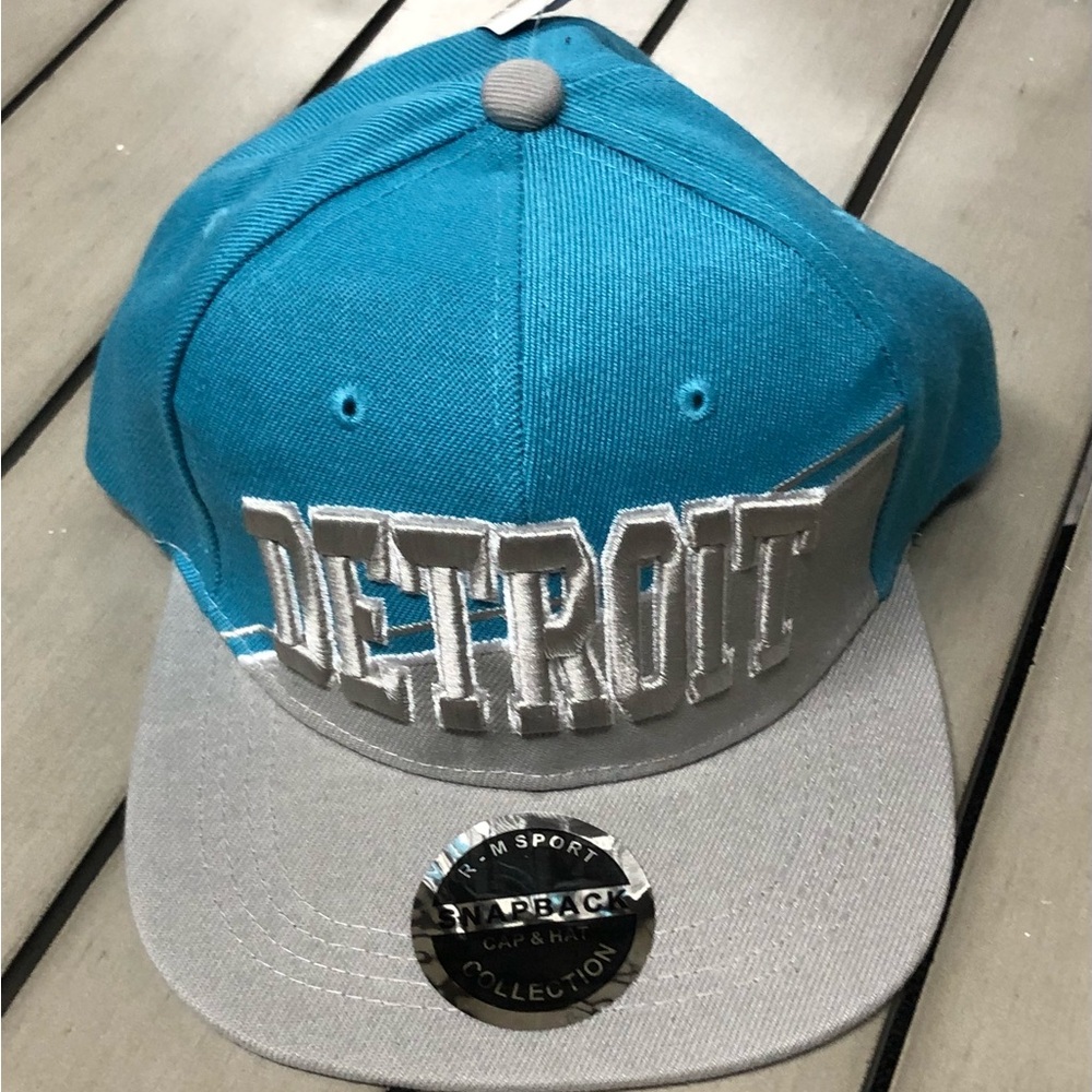 Detroit Snapback Hat in Detroit Lions Blue and Gray